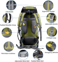 Night Cat 70L Trekking Hátizsák Férfiaknak és Nőknek Kempinghez 5