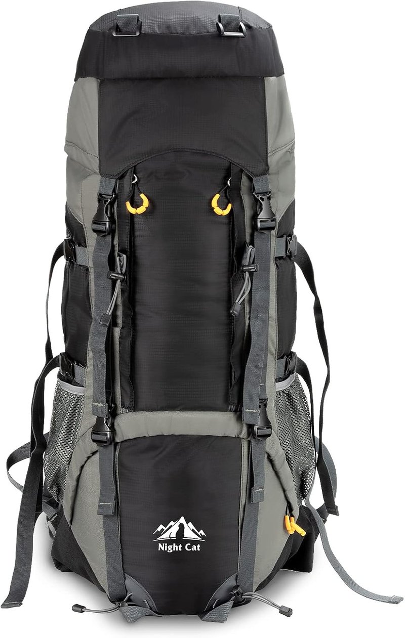 Night Cat 70L Trekking Hátizsák Férfiaknak Nőknek Lélegző Camping Túrázás