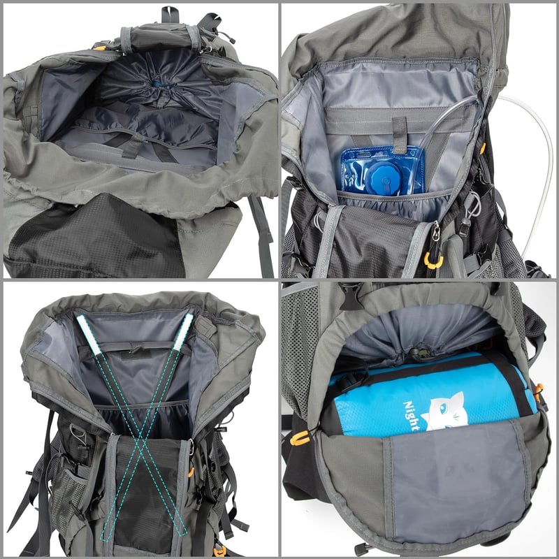 Night Cat 70L Trekking Hátizsák Férfiaknak Nőknek Lélegző Camping Túrázás