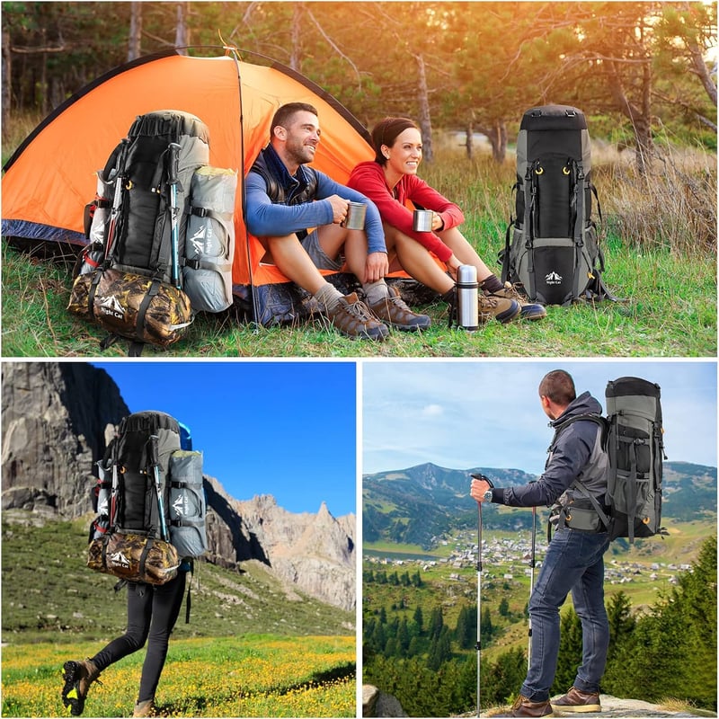 Night Cat 70L Trekking Hátizsák Férfiaknak Nőknek Lélegző Camping Túrázás