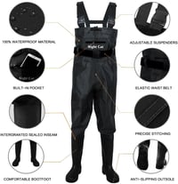 Night Cat Unisex Vízálló Csizmás Gázló Lélegző Crosswater Waders 4