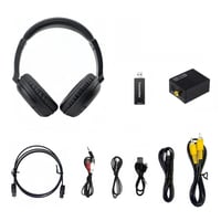Căști wireless pentru TV Nightwooolf Bluetooth 5.3 pentru vârstnici, căști over-ear ușoare și confortabile, baterie de 30 de ore, sunet fără pierderi, negru 7