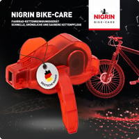 Dispozitiv pentru curățarea lanțului NIGRIN BIKE-CARE pentru biciclete și e-bike-uri, rapid și eficient, fără demontarea lanțului, pentru toate dimensiunile de lanț 7