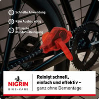 Dispozitiv pentru curățarea lanțului NIGRIN BIKE-CARE pentru biciclete și e-bike-uri, rapid și eficient, fără demontarea lanțului, pentru toate dimensiunile de lanț 3