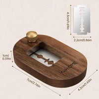Sada na narezávanie chleba NiHome s vysúvacou čepeľou a magnetickou podperou, nôž na chlieb a cesto, rukoväť z vlašského orecha, strieborná, 7x4,2x1 cm 7