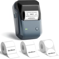 NIIMBOT B1 Bluetooth Címkenyomtató 3 Címkével - Vízálló, Széles Címkék, 30 Betűtípus, 1500+ Ikon, Kiskereskedelem, Iroda, Otthoni Rendszerez 1