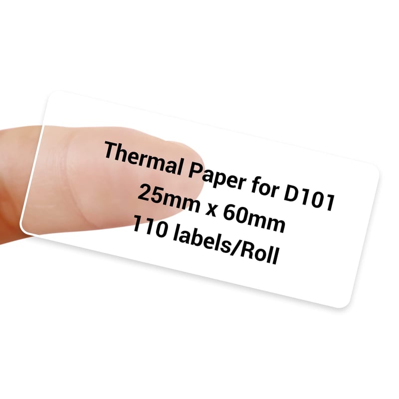 NIIMBOT D101 termo samoljepljive etikete 25x60 mm - prozirne - 110 kom/rola