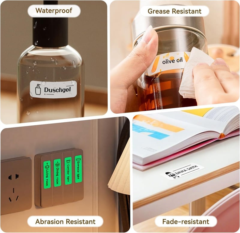 NIIMBOT D110 Bluetooth címkenyomtató vízálló címkékkel 155db/tekercs