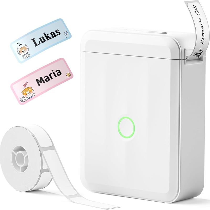 NIIMBOT D110 Bluetooth címkenyomtató vízálló címkékkel 155db/tekercs
