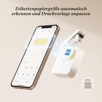 NIIMBOT D110 Hordozható Bluetooth Címkenyomtató Készlet - 3 Öntapadós Címketekerccsel, iOS/Android Kompatibilis, Otthoni és Irodai Rendszere 2