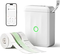 NIIMBOT D110 Hordozható Bluetooth Címkenyomtató Készlet - 3 Öntapadós Címketekerccsel, iOS/Android Kompatibilis, Otthoni és Irodai Rendszere 1
