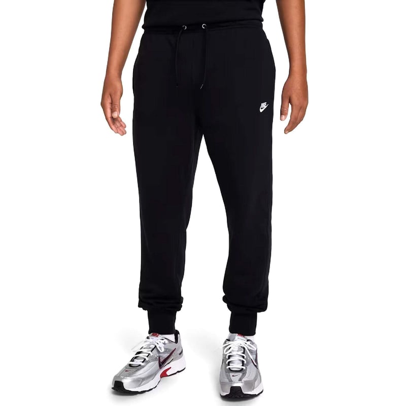 Pánske teplákové nohavice Nike Club FT Jogger - čierno-biele, veľkosť M - tréningové nohavice FN3801