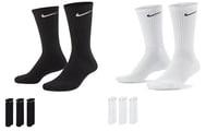 Nike Everyday Lightweight muške sportske čarape, 3 para, crne, Dri-FIT, veličina 42-46 (EU) — bez bijelih čarapa (stanje: vidi 2. sliku) 4