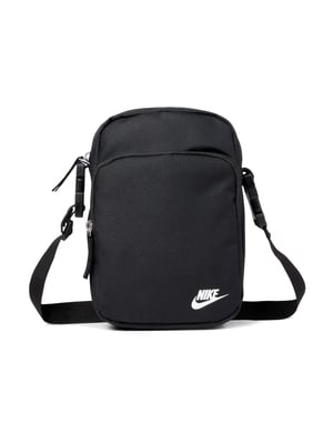 Nike Heritage DB0456 fekete/fehér uniszex crossbody válltáska, 4L – használt, száron fehér foltok (állapot: lásd a 2. képet)