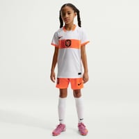 Detský dres Nike Holandsko – vonkajší, 13/15 rokov – Futbalový dres Dri-FIT Stadium Away – WM 2026 Euro Fan Jersey, biela/Hyper Crimson 2