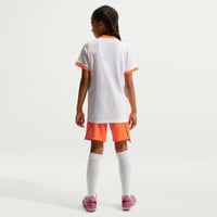Detský dres Nike Holandsko – vonkajší, 13/15 rokov – Futbalový dres Dri-FIT Stadium Away – WM 2026 Euro Fan Jersey, biela/Hyper Crimson 3