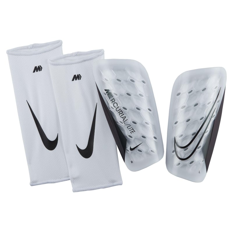 Apărători de tibie unisex Nike Mercurial Lite DN3611-100 - Alb/Negru, mărimea XS