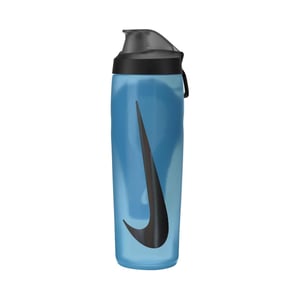 Nike Refuel Bottle sport boca sa sigurnosnim čepom 709 ml, plavo-crna, nepropusna — Nike logo ima neispravno ljepilo (stanje: vidi 2. sliku)