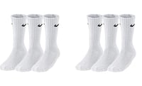 Șosete unisex Nike Value Cotton Crew SX4508-101 - Albe, mărimea XL 3