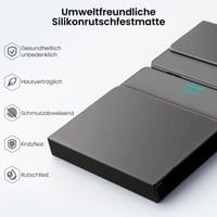 Nillkin sklopiva Bluetooth tipkovnica s touchpadom, QWERTY, s numeričkim dijelom, punjiva, kompatibilna s iPad iOS Android Windows sustavima, crna koža 7