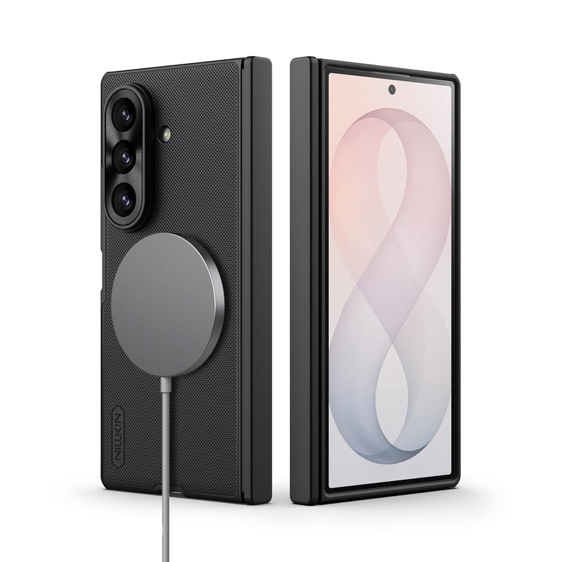 Nillkin maska za Samsung Galaxy Z Fold 8 Ultra, kompatibilna s MagSafe-om, sa zaštitom za zglob, otporna na udarce i ogrebotine, crna