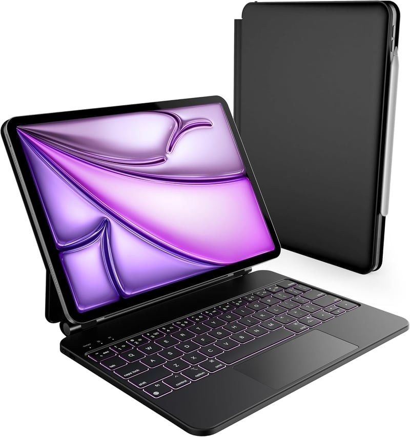 nimin iPad Air 5/4 10.9" Védőtok Trackpad-dal, iPad Pro 11" Kompatibilis