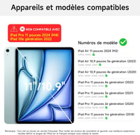 nimin iPad Air 5/4 10.9" Védőtok Trackpad-dal, iPad Pro 11" Kompatibilis 2