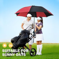 NINEMAX Golf Esernyő Nagy Méretű Viharálló 157cm Dupla Rétegű Szélálló Fekete-Piros Férfi Női Sportesernyő 7