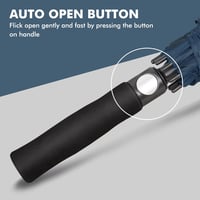 NINEMAX Golf Esernyő Viharálló XL Méret Automatikus Nyitás Dupla Tetővel Utazáshoz Golfozáshoz Tengerészkék 6