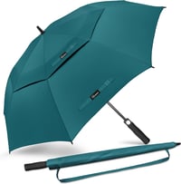 NINEMAX Teal nagy viharálló automata nyílású golf ernyő dupla tető szellőzővel L XL XXL méretben férfiaknak nőknek 1