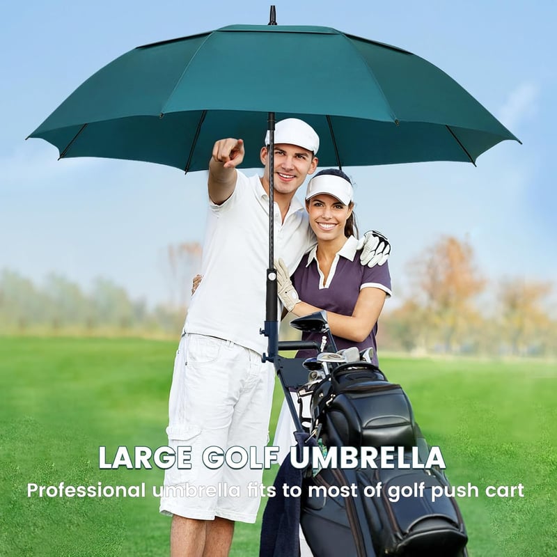 NINEMAX Teal nagy viharálló automata nyílású golf ernyő dupla tető szellőzővel L XL XXL méretben férfiaknak nőknek