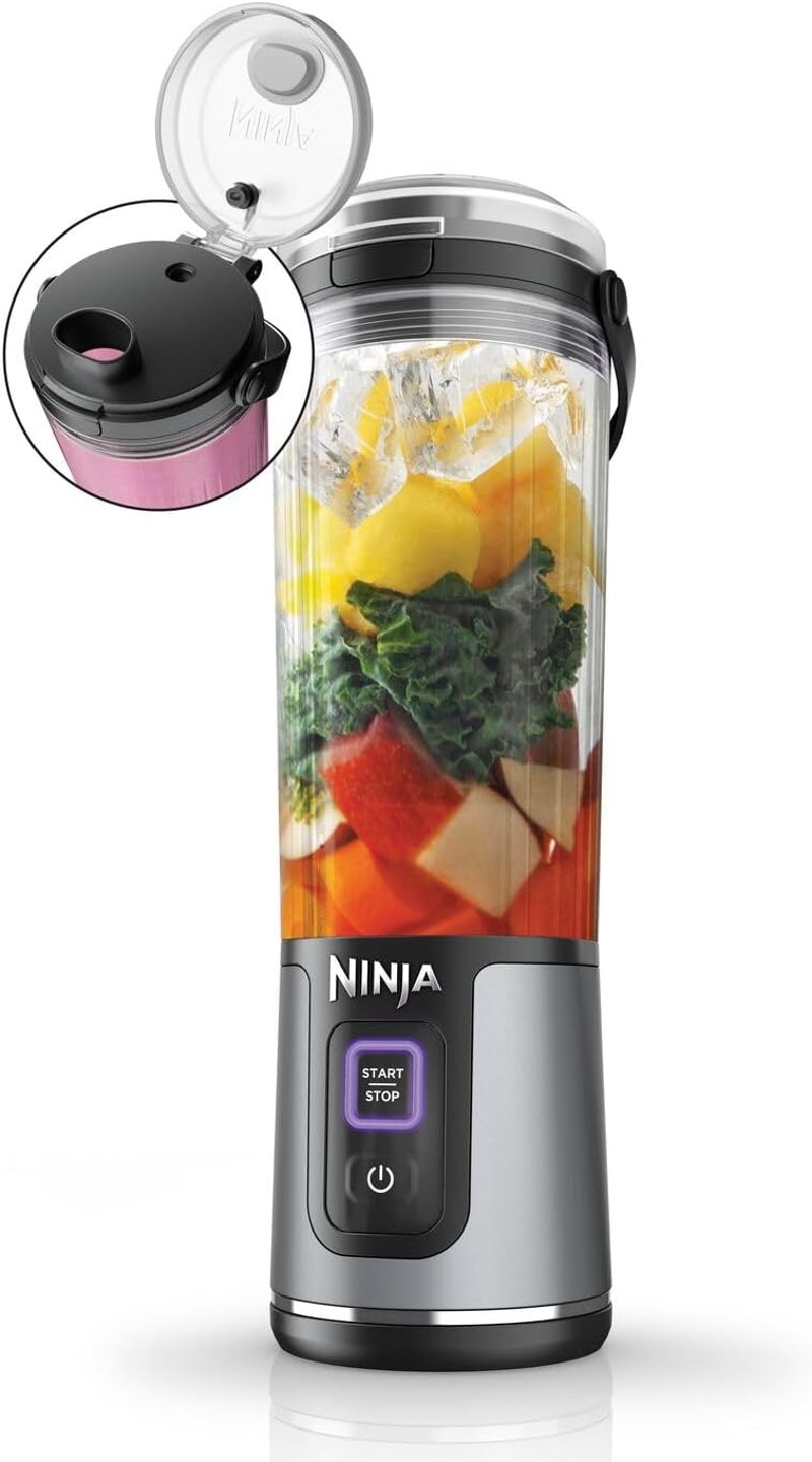 Ninja Blast BC151EUBK Hordozható Turmixgép 530ml Pohárral, Jégzúzó Funkció, Vezeték Nélküli