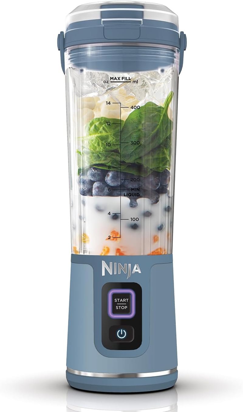 Ninja Blast BC151EUNV Hordozható Turmixgép 530ml Vezeték Nélküli Jégzúzó Smoothie Készítő Kék
