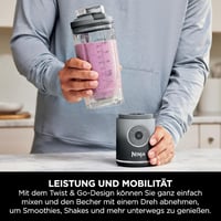 Ninja Blast Max BC251EUGY Hordozható Turmixgép 570ml Töltöthető Szürke 4