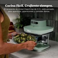 Fritoză cu aer cald Ninja CRISPi PRO XL AS090EUGN fără ulei, Verde Mușchi - 5,7 l și 2,3 l, cu bol de sticlă 9