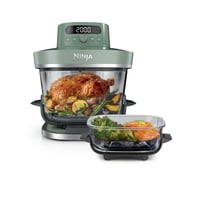 Fritoză cu aer cald Ninja CRISPi PRO XL AS090EUGN fără ulei, Verde Mușchi - 5,7 l și 2,3 l, cu bol de sticlă 1