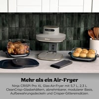 Friteuză cu aer cald Ninja CRISPi PRO XL cu capac din sticlă, 5 funcții, culoarea Stone Gold 4