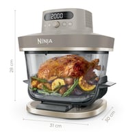 Friteuză cu aer cald Ninja CRISPi PRO XL cu capac din sticlă, 5 funcții, culoarea Stone Gold 3