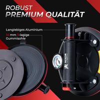 Ninja DIY Tapadókorongos Emelő Szett - 2 db Erős Szívókorong Üveghez, Laminált Lapokhoz, Csempéhez - 300 kg Teherbírás, Hordtáskával 3