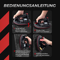 Ninja DIY Tapadókorongos Emelő Szett - 2 db Erős Szívókorong Üveghez, Laminált Lapokhoz, Csempéhez - 300 kg Teherbírás, Hordtáskával 5