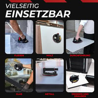 Ninja DIY Tapadókorongos Emelő Szett - 2 db Erős Szívókorong Üveghez, Laminált Lapokhoz, Csempéhez - 300 kg Teherbírás, Hordtáskával 6