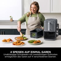 Friteuză cu aer cald Ninja Double Stack XL SL400EU, 9,5 L, 6 funcții de gătire, Airfryer, Gri 4