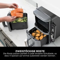 Friteuză cu aer cald Ninja Double Stack XL SL400EU, 9,5 L, 6 funcții de gătire, Airfryer, Gri 6