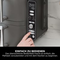 Friteuză cu aer cald Ninja Double Stack XL SL400EU, 9,5 L, 6 funcții de gătire, Airfryer, Gri 9