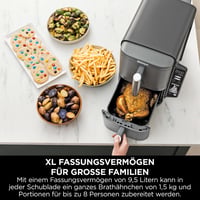 Friteuză cu aer cald Ninja Double Stack XL SL400EU, 9,5 L, 6 funcții de gătire, Airfryer, Gri 5