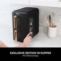 Teplovzdušná fritéza Ninja Double Stack XL SL400EUCP s 2 vertikálnymi zásuvkami, 9,5 l, 6 v 1, nepriľnavý povrch, vhodná do umývačky riadu, čierna/medená 2