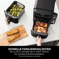 Teplovzdušná fritéza Ninja Double Stack XL SL400EUCP s 2 vertikálnymi zásuvkami, 9,5 l, 6 v 1, nepriľnavý povrch, vhodná do umývačky riadu, čierna/medená 9