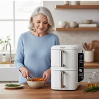 Friteuză cu aer cald Ninja Double Stack XL SL400EUWH, 9,5 L, coș dublu, 6 programe de gătire, 2470 W, Alb 4