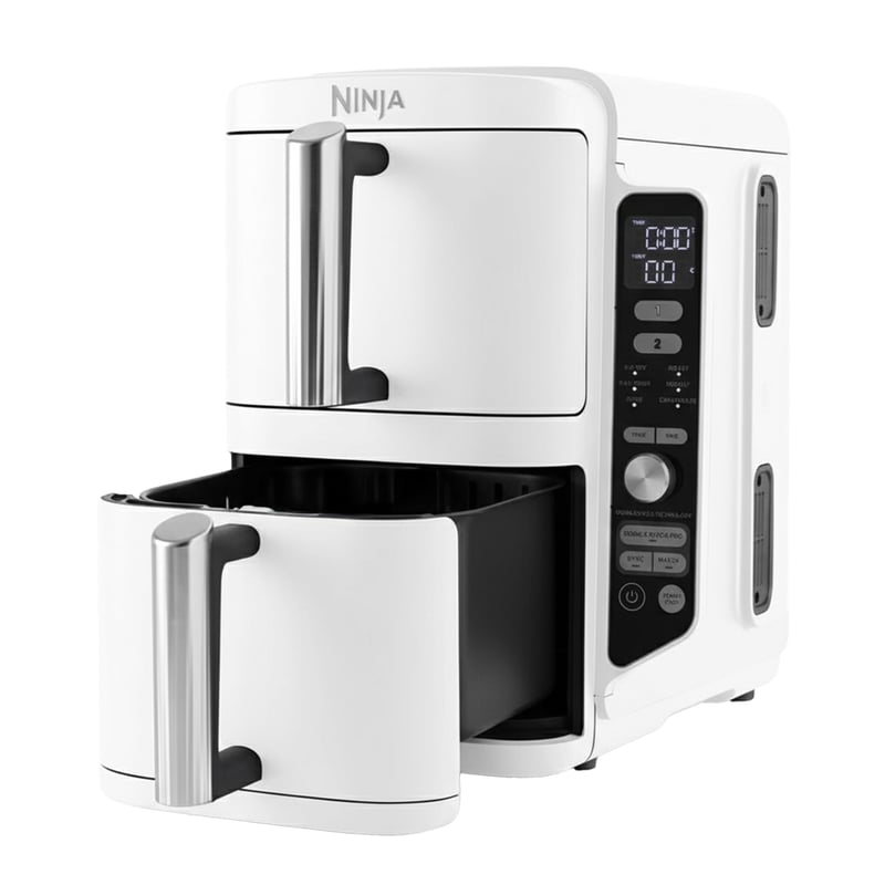 Friteuză cu aer cald Ninja Double Stack XL SL400EUWH, 9,5 L, coș dublu, 6 programe de gătire, 2470 W, Alb