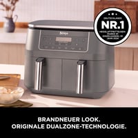Teplovzdušná fritéza Ninja Dual Zone, 7,6 l, 6 v 1, metalicky sivá 2